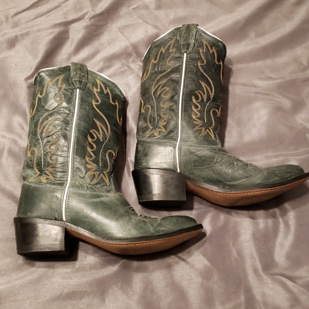 Dark Teal Cowboy Boots